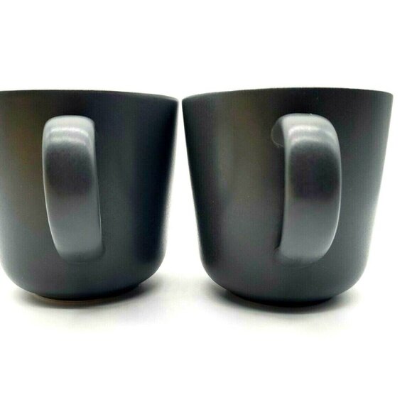 Royal Doulton Gordon Ramsay Mugs Slate Gray Bread Street 3.5"H Set Of 2 - Picture 8 of 12